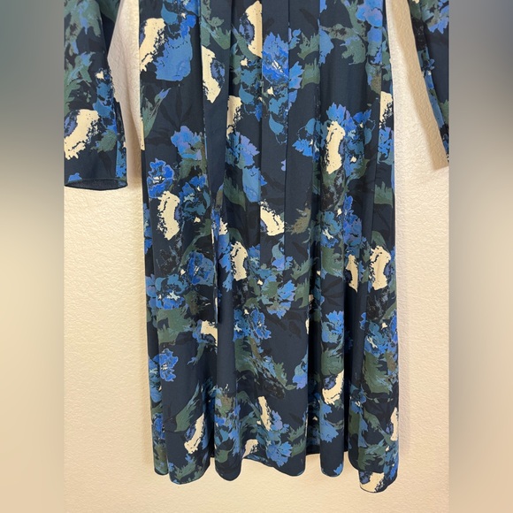 Aritzia Wilfred Aubagne Black Blue Green Cutout Long Sleeve Midi Dress size 4 - Picture 10 of 14